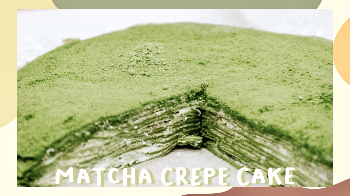the making of matcha mille crepe cake | an easy recipe – no oven needed